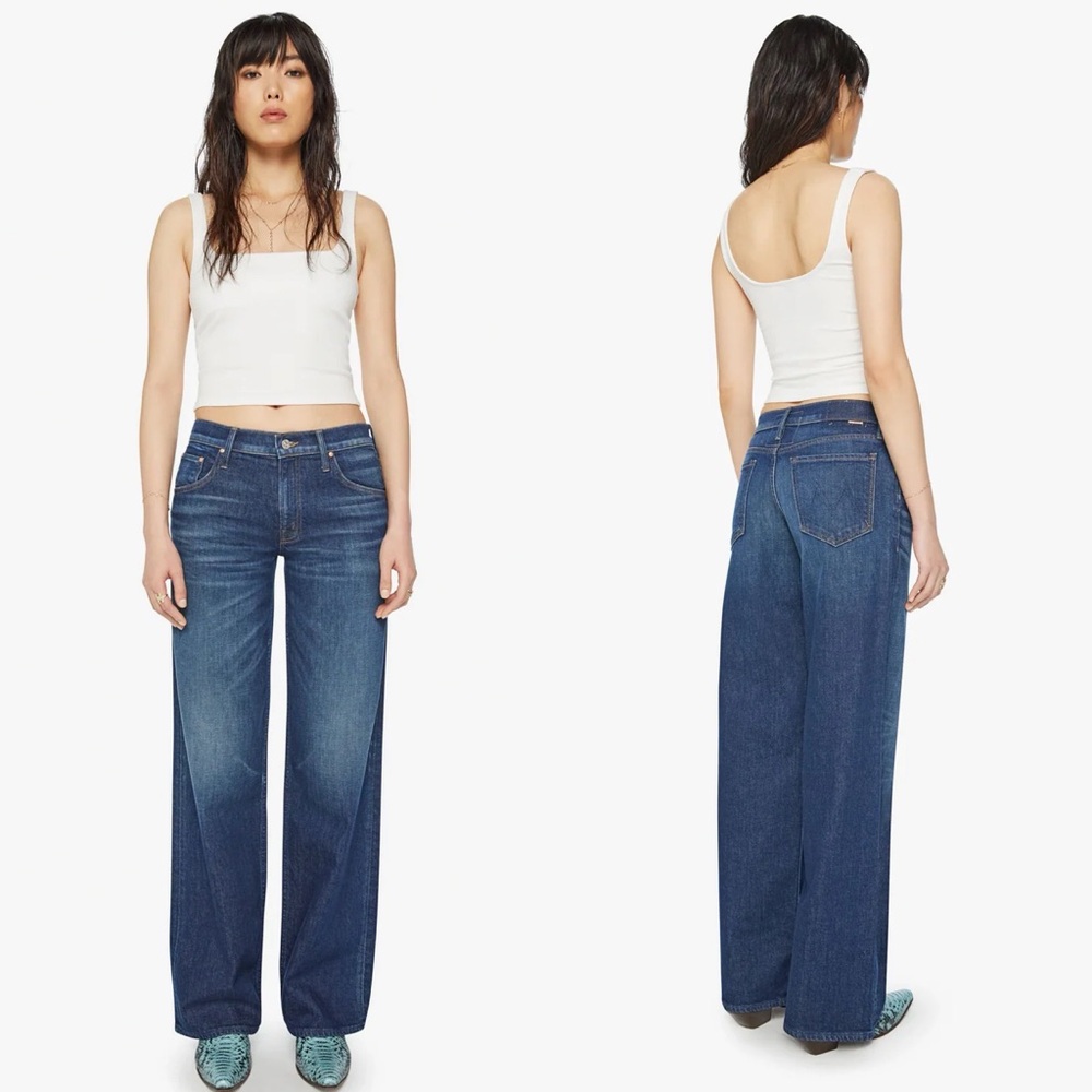 MOTHER The Down Low Spinner Heel Digital Underground Size 26 High Rise Denim